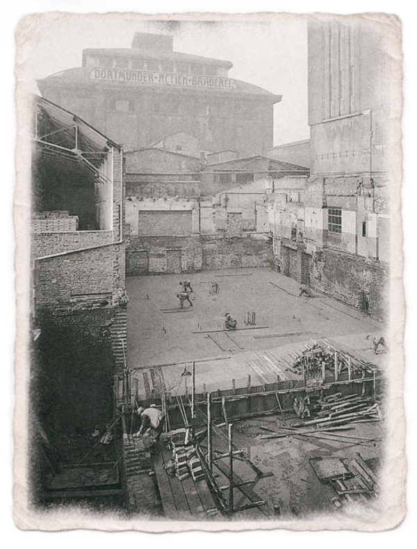 Wiederaufbau der zerstörten Brauerei (1949)