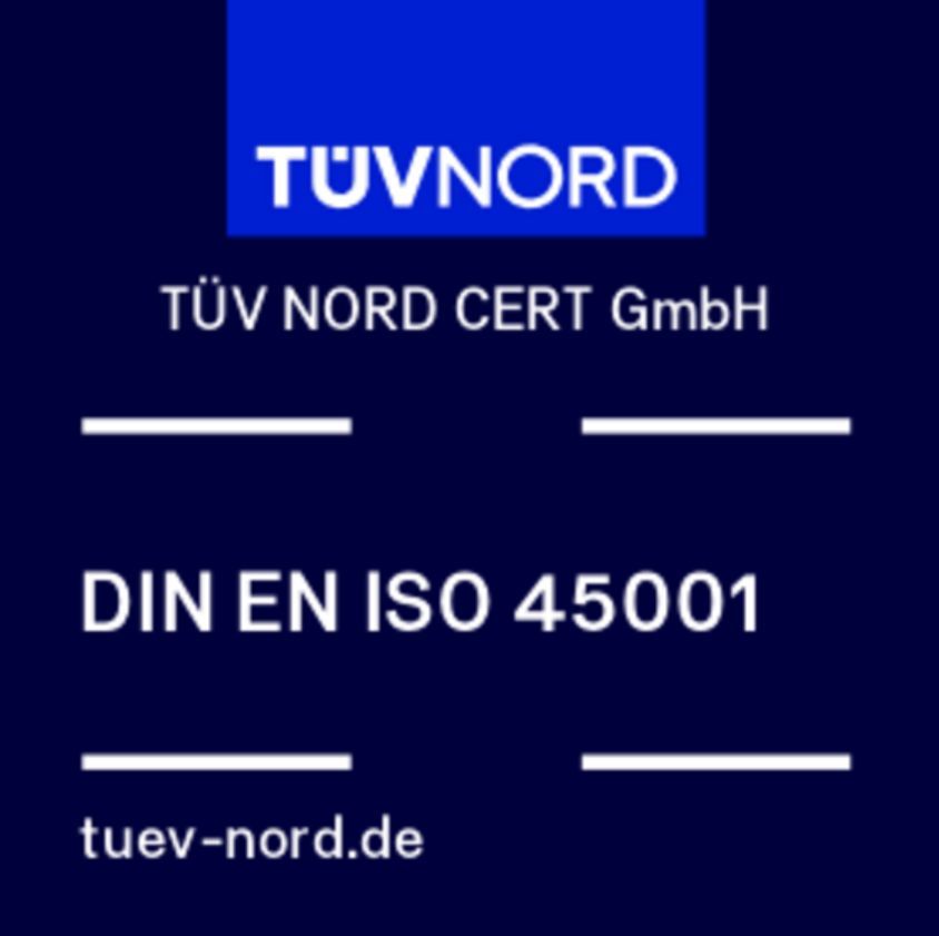 TÜV-Nord-Siegel DIN EN ISO 45001