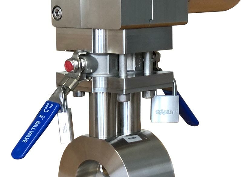 Gasdurchflussmesser GD 300 (Wafer) mit Absperrventil