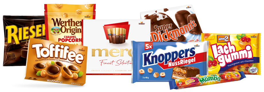 Produktsortiment (u. a. Werther's Original, Merci, Knoppers)