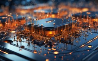 Elektronische Komponenten auf Platine