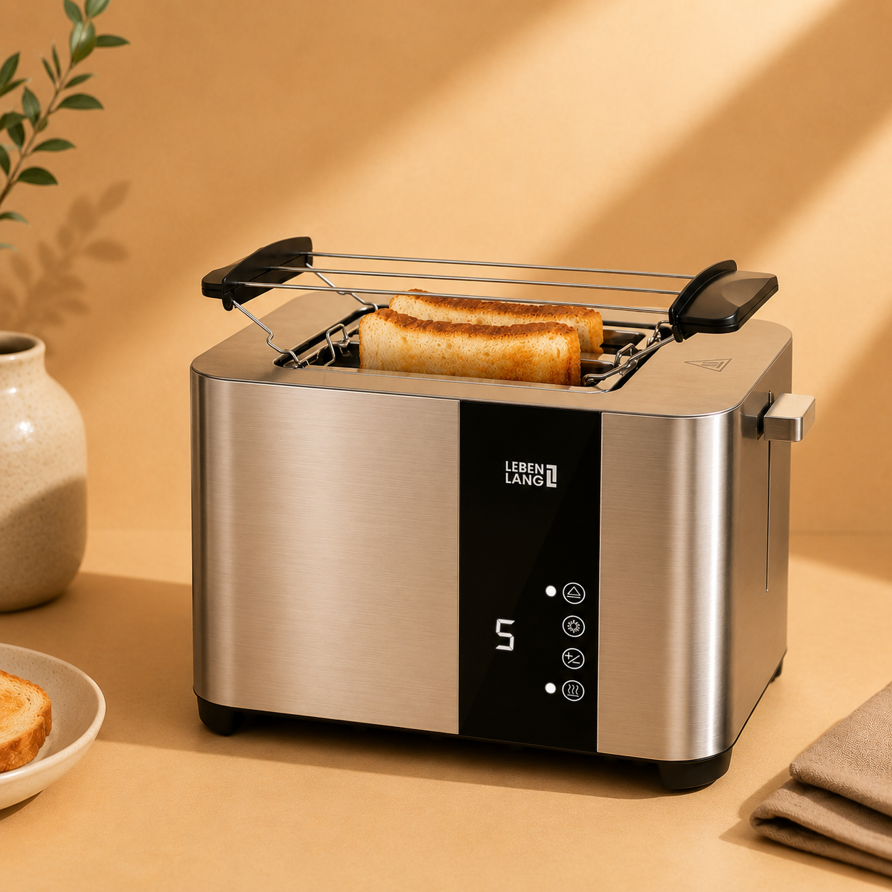 Toaster mit Edelstahlgehäuse