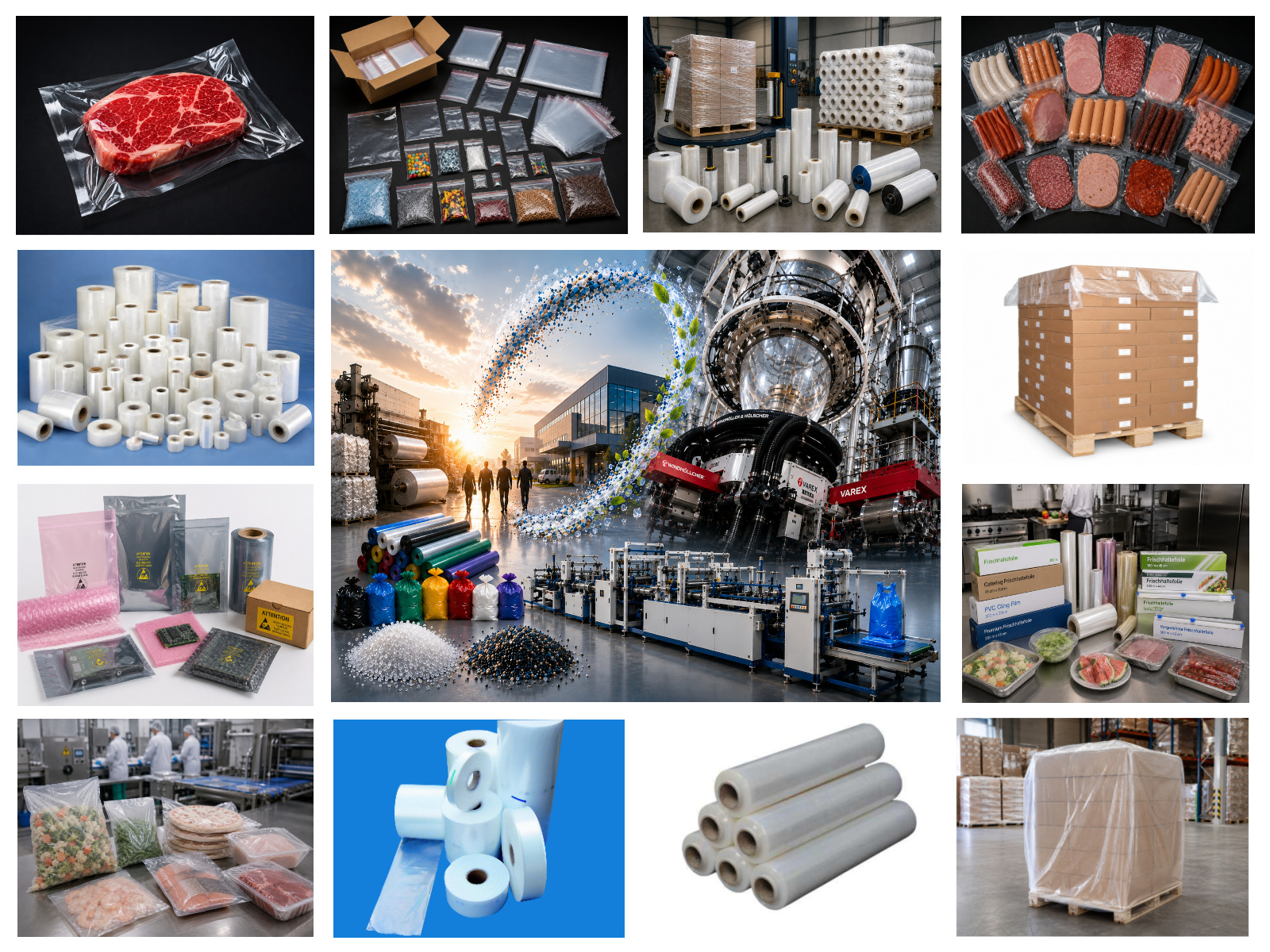 Beutel, Säcke und Folien aus LDPE/HDPE/MDPE