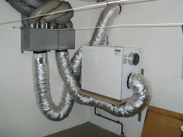 Lüftungsanlage mit Wärmerückgewinnung (Luft/Luft-Doppelstrom)