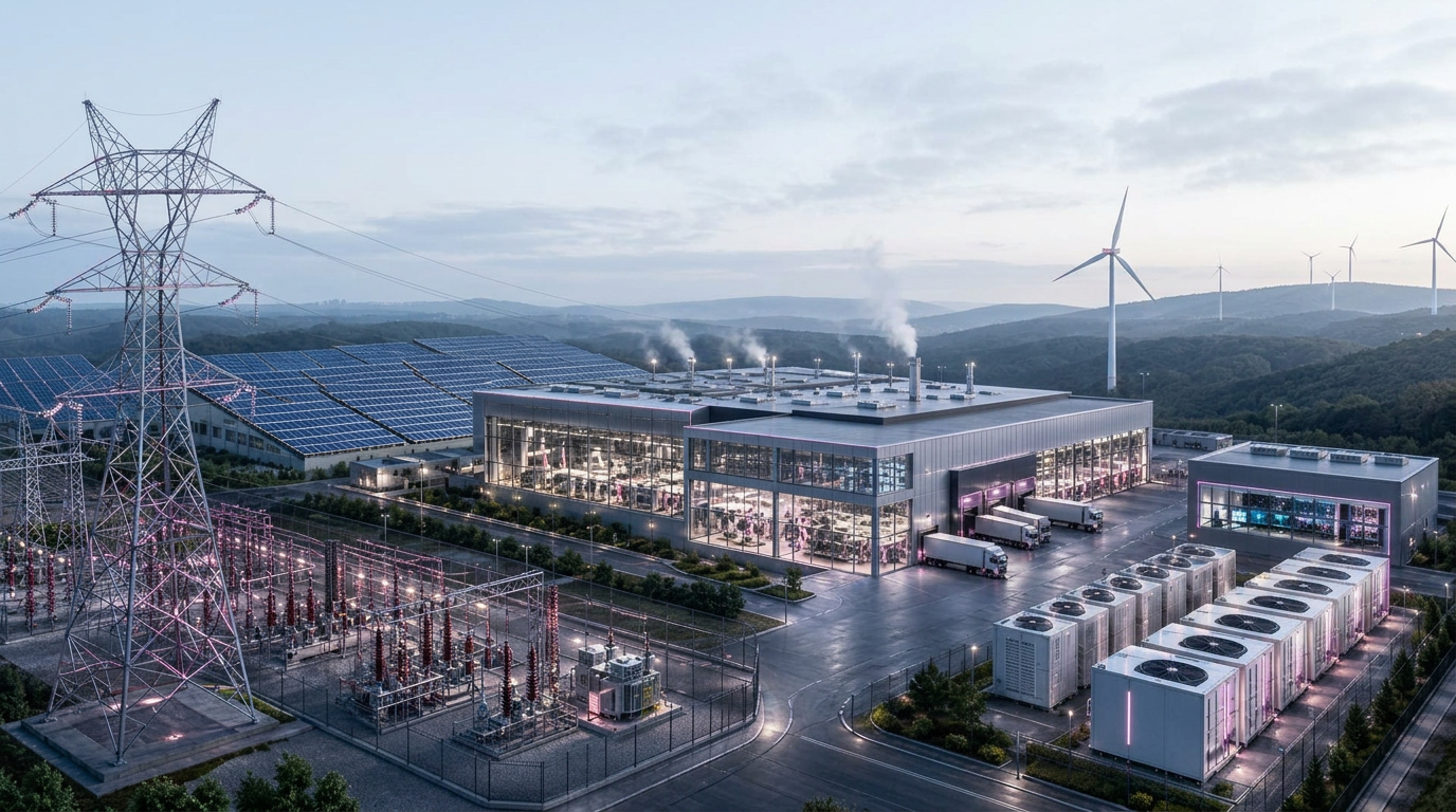 Energielandschaft eines Industriestandorts