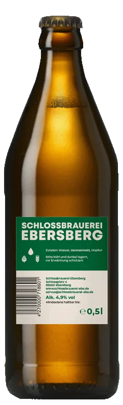 Schlossbier Hell, Rückenetikett