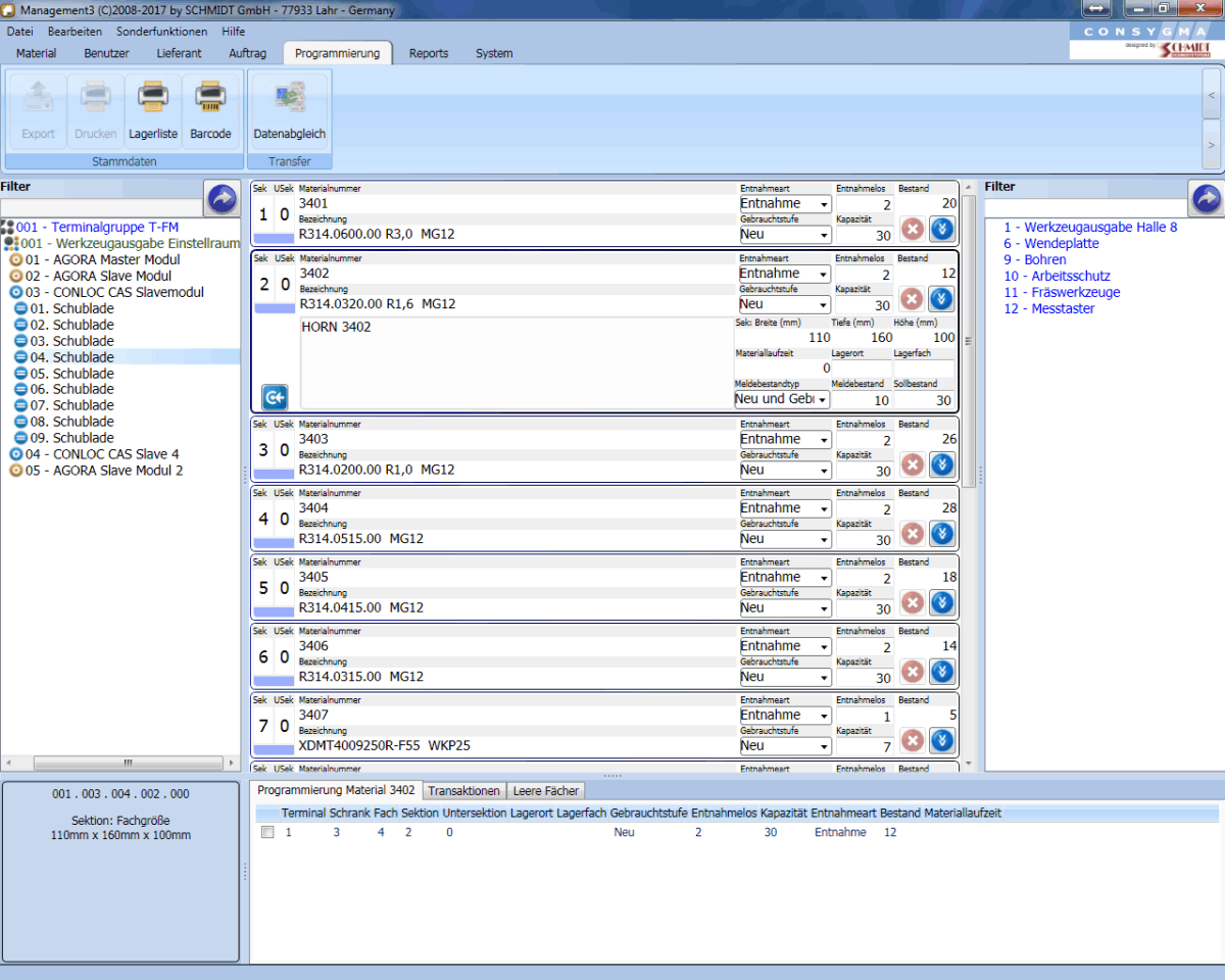 Toolmanagement-Software