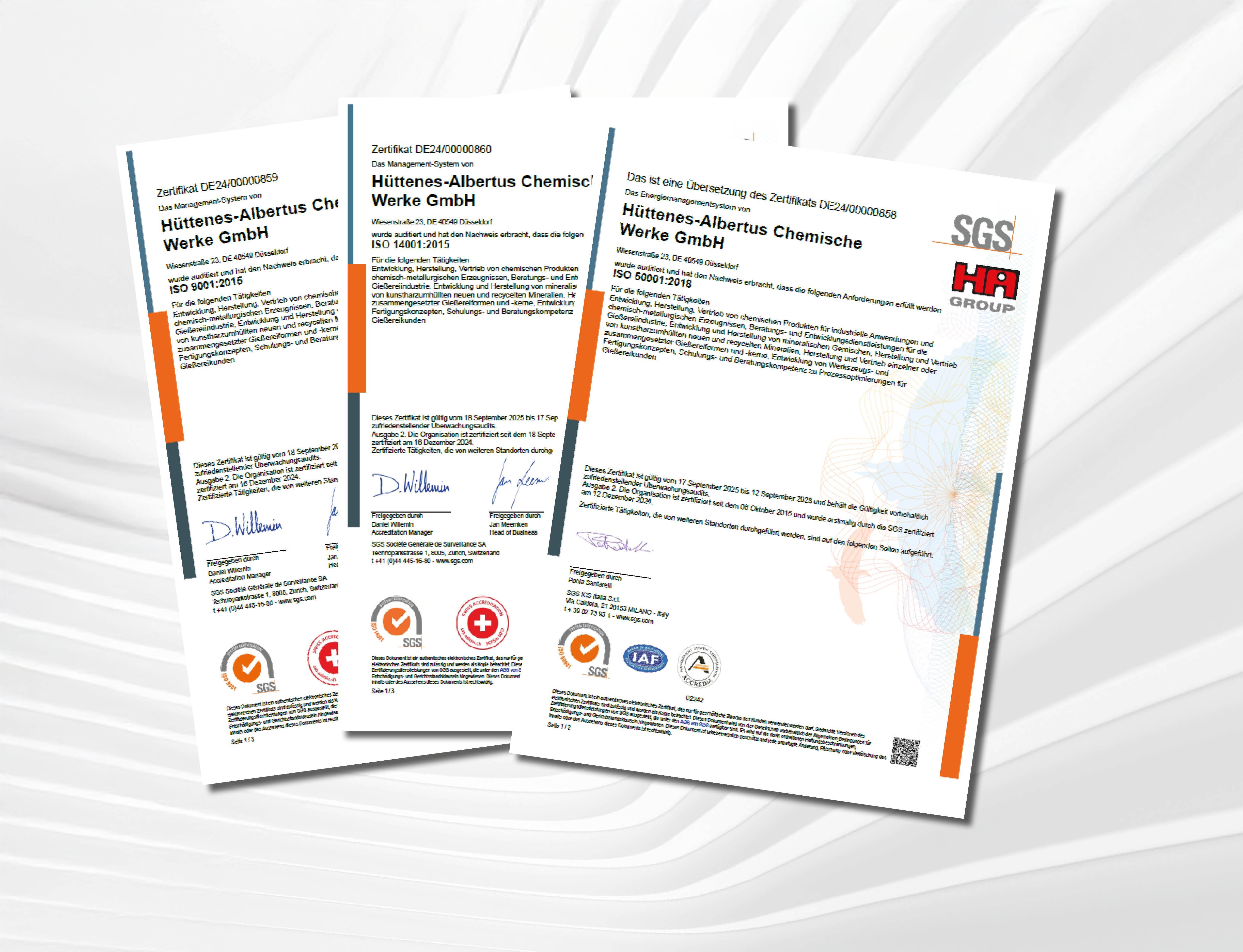 Rezertifizierung der Managementsysteme