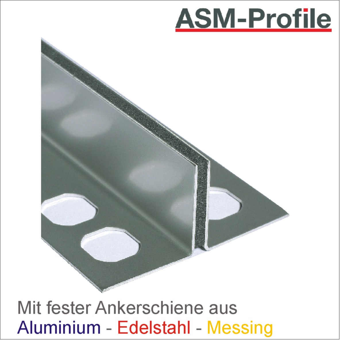 Schwundfugenprofile mit fester Ankerschiene