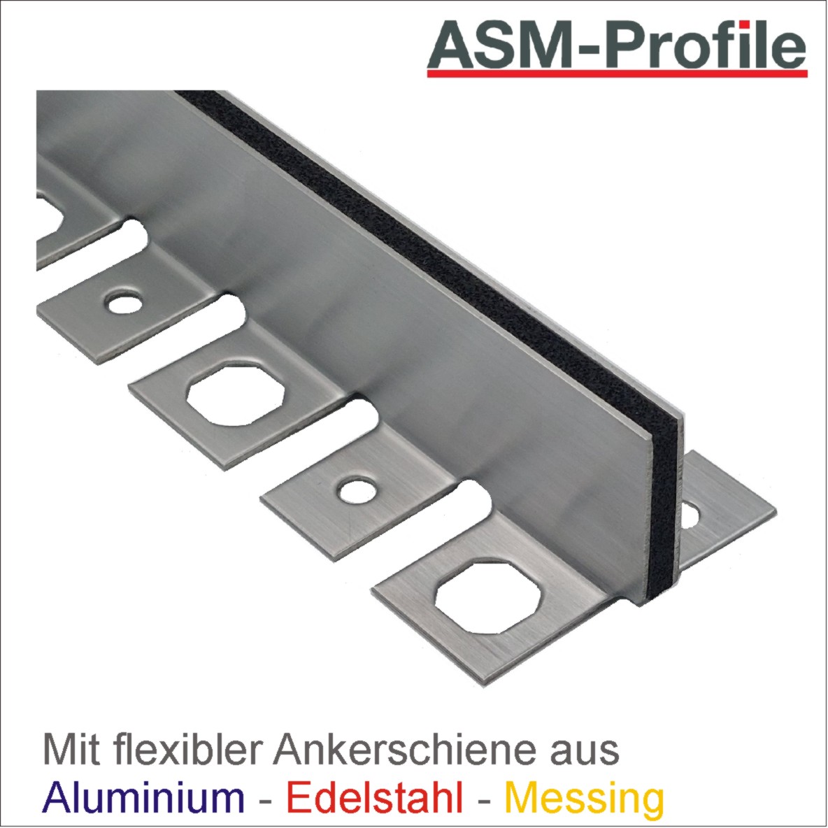 Schwundfugenprofile mit flexibler Ankerschiene