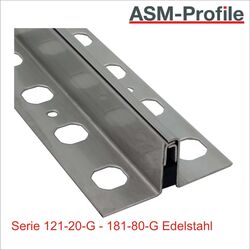 Schwundfugenprofile Serie 121-20-G bis 181-80-G