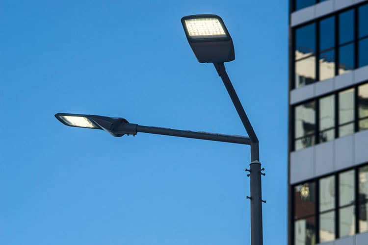 Lichtstreuung in Straßenlaternen