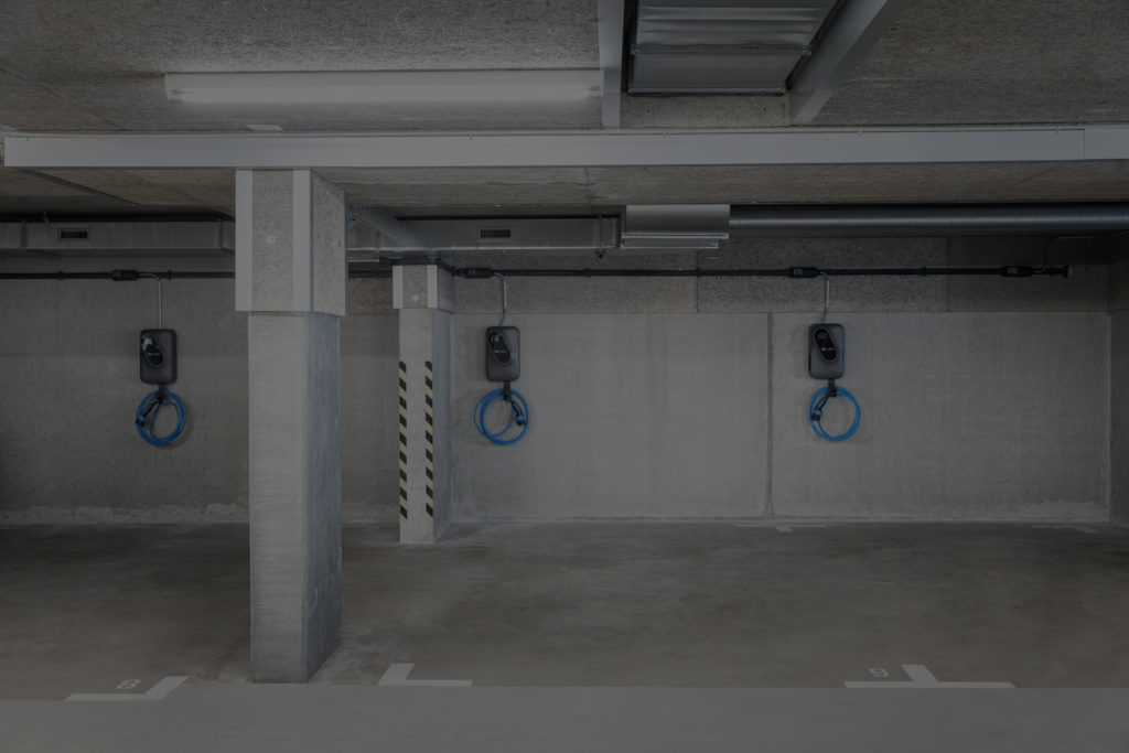 Ladeinfrastruktur im Sammelparkplatz
