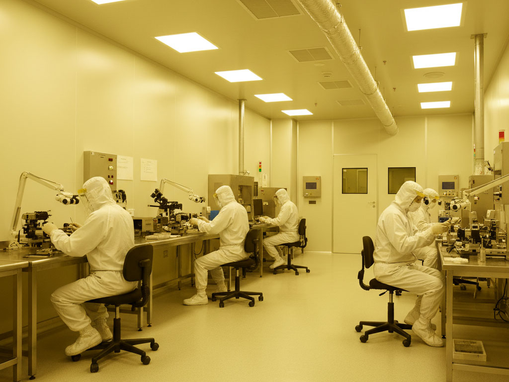 Types of light in industry – yellow light in the cleanroom