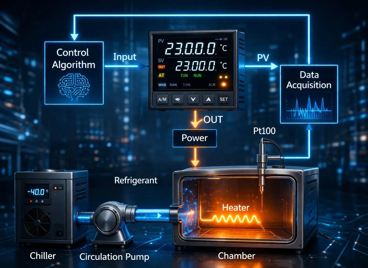 Steuerungssystem-Design (PLC/HMI, Datenerfassung)