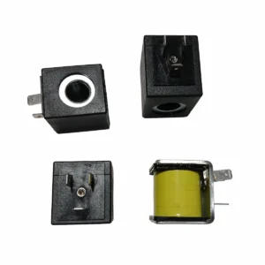 Plastic component with metal coil insert