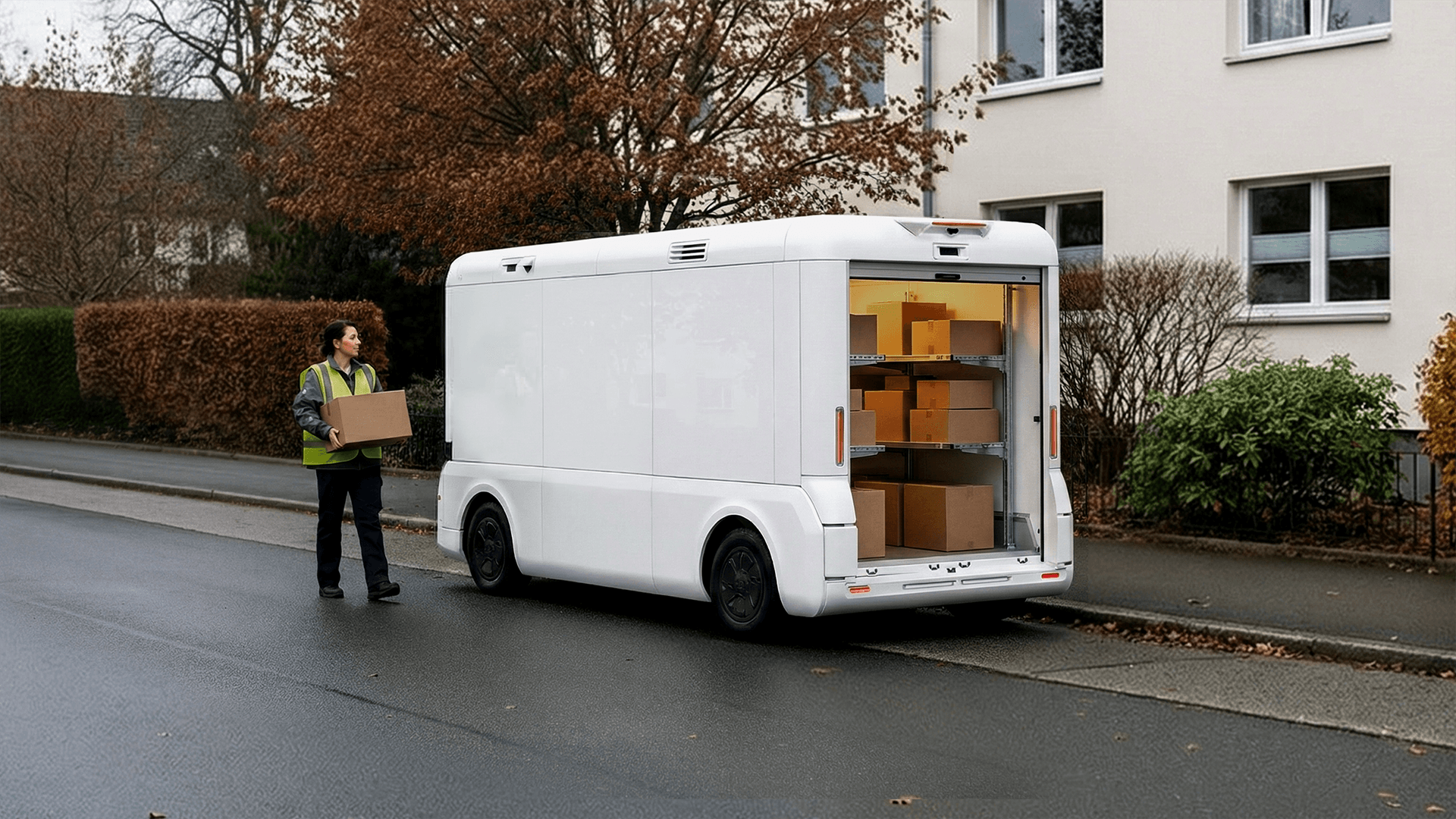 Lieferfahrzeug für Zustellung