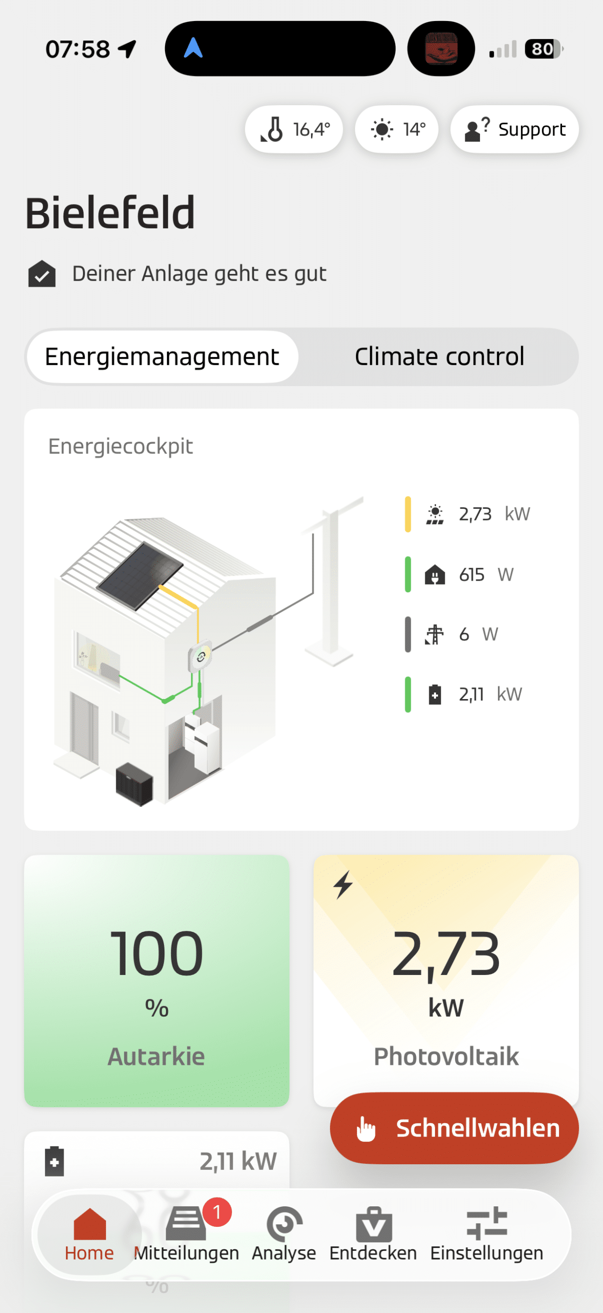 VI Care App Energiemanagement