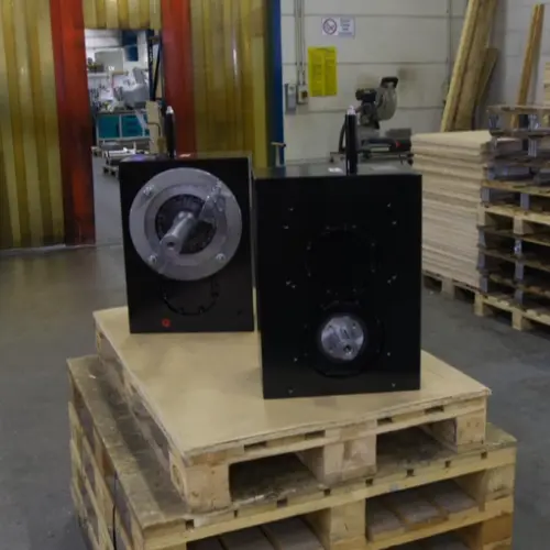 Getriebe auf Palette zum Verpacken
