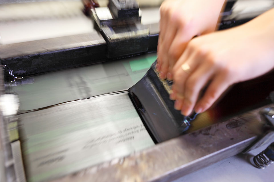 Siebdruck auf Aluminium