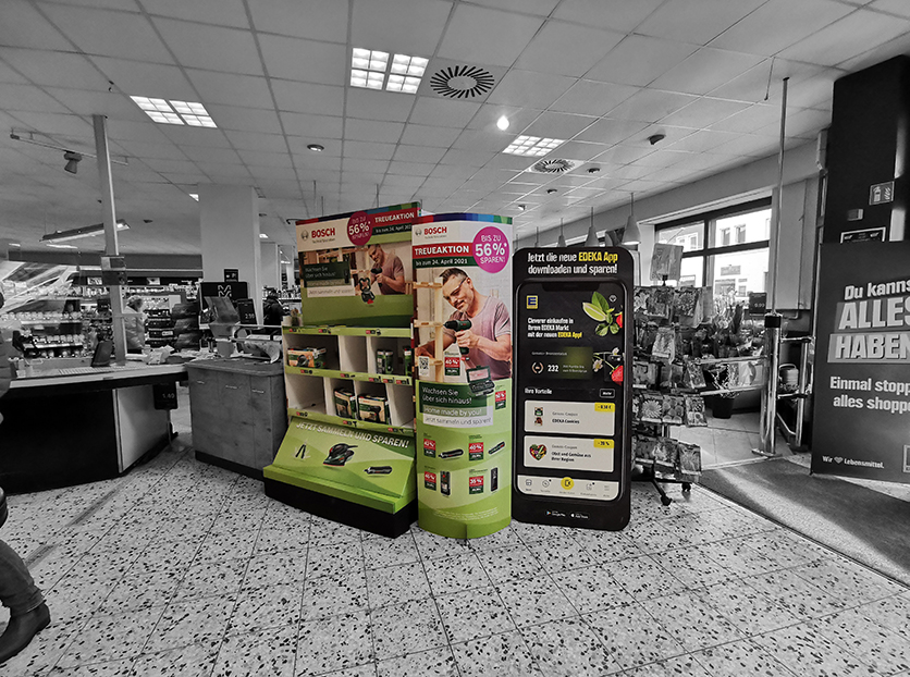 Bodendisplay Bosch
