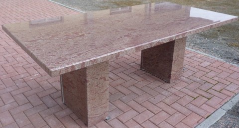 Garden table made of natural stone