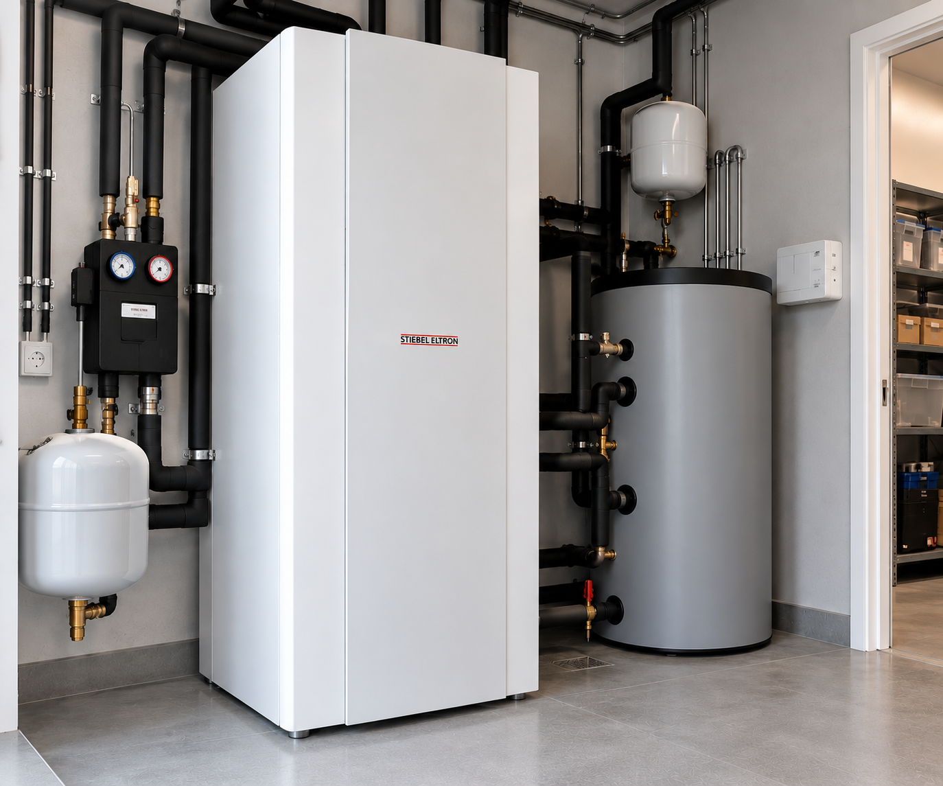 Heizungsanlage im Technikraum