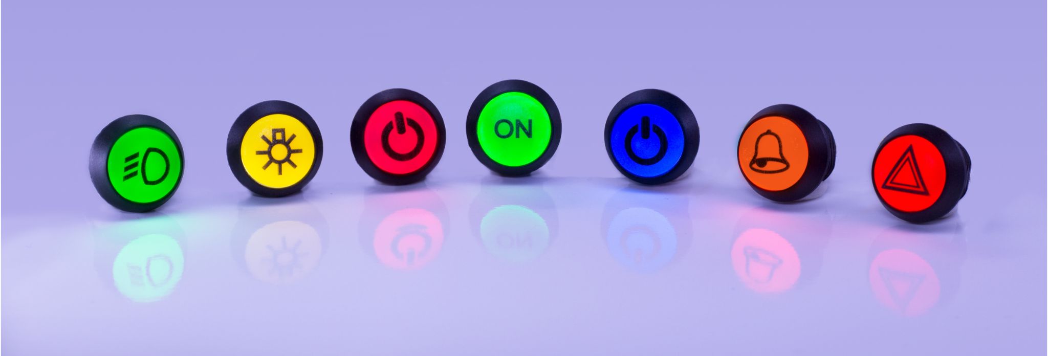 FL.series RGB – beleuchtete HMI-Komponenten