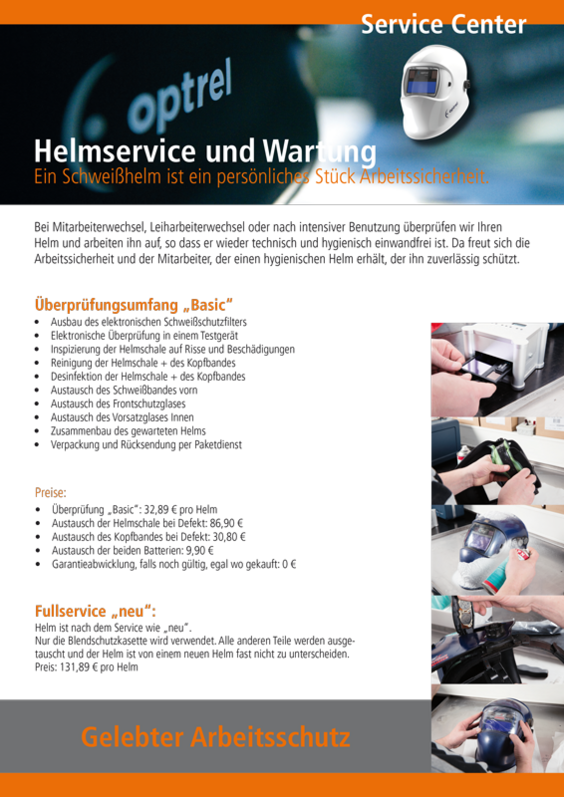 Optrel Helmservice und Wartung