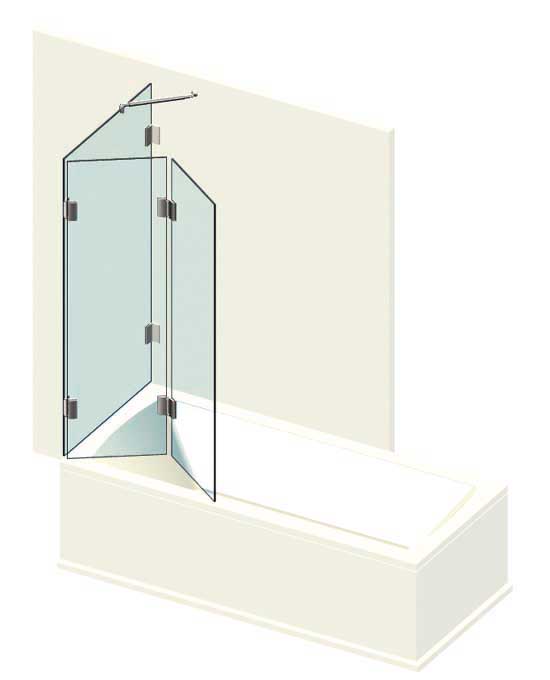 Badewannentrennwand Flinter Typ 8-613
