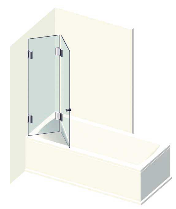 Badewannentrennwand Farfalla Typ 3-602