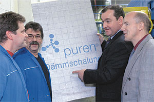 Veredelte Dämmstoffplatte mit Nut und Feder
