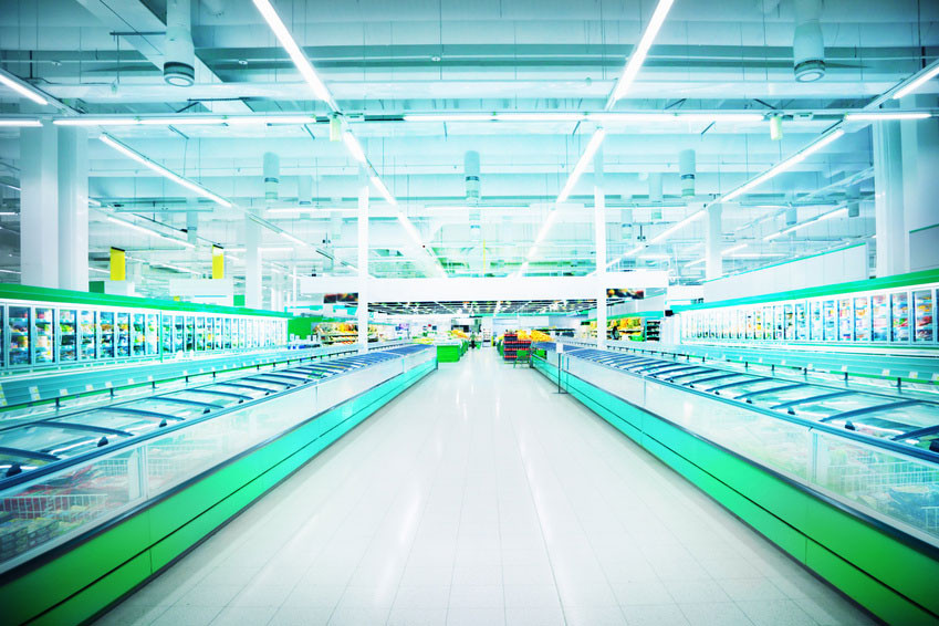 Supermarkt-Gefriertruhen