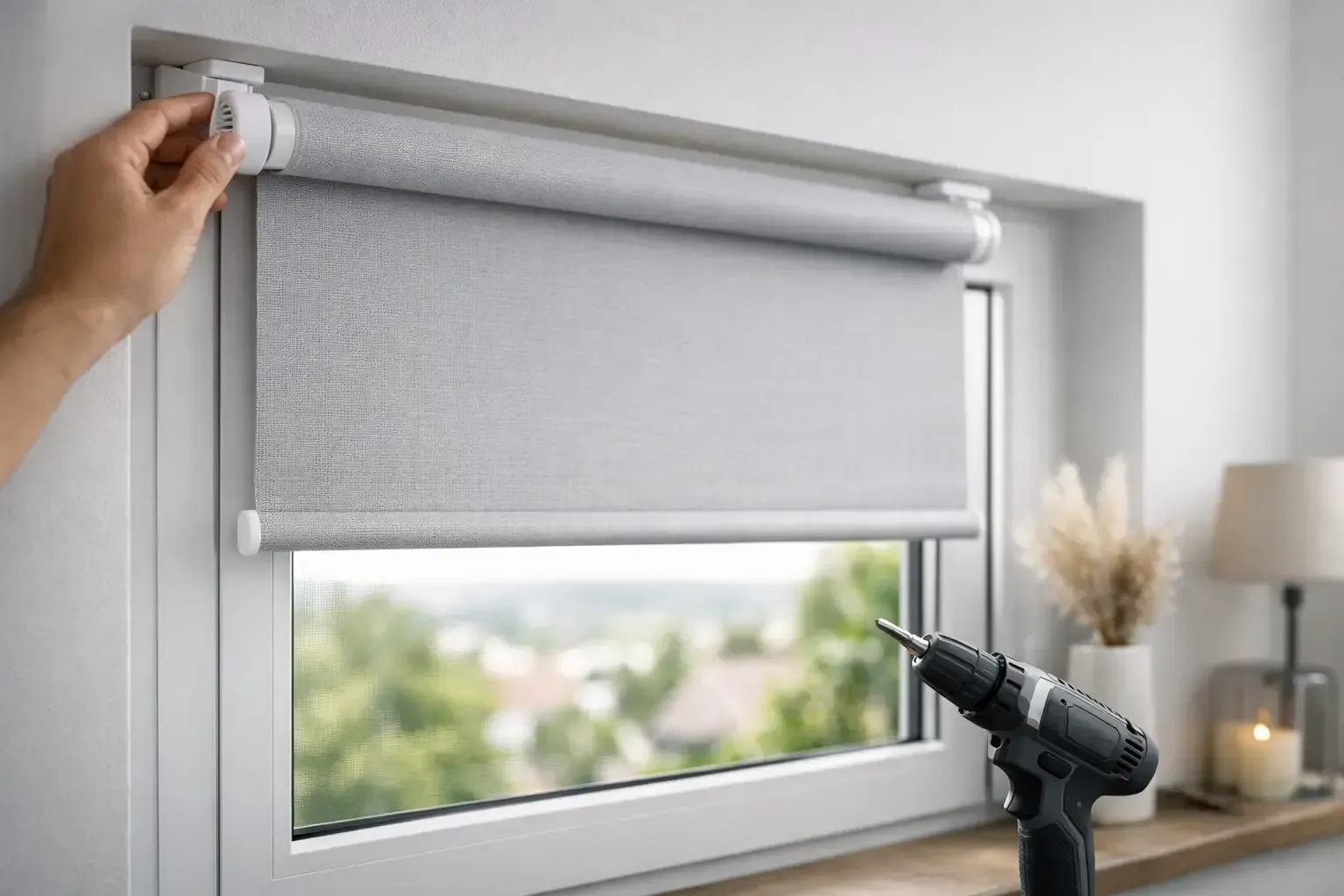 Rollo am Fenster