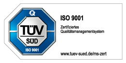 TÜV-Zertifikat ISO 9001