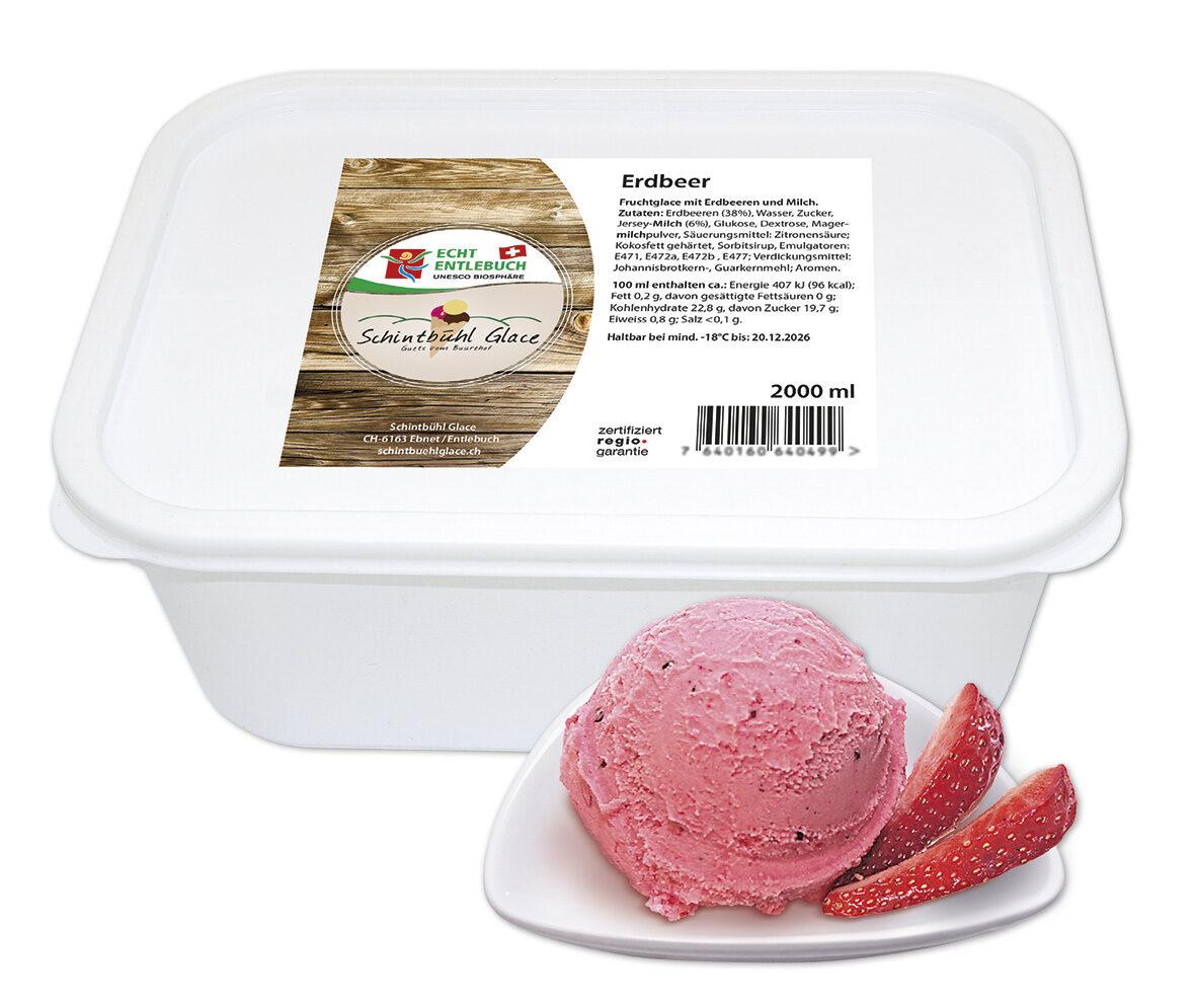 Schintbühl-Glace Erdbeer 2 Liter
