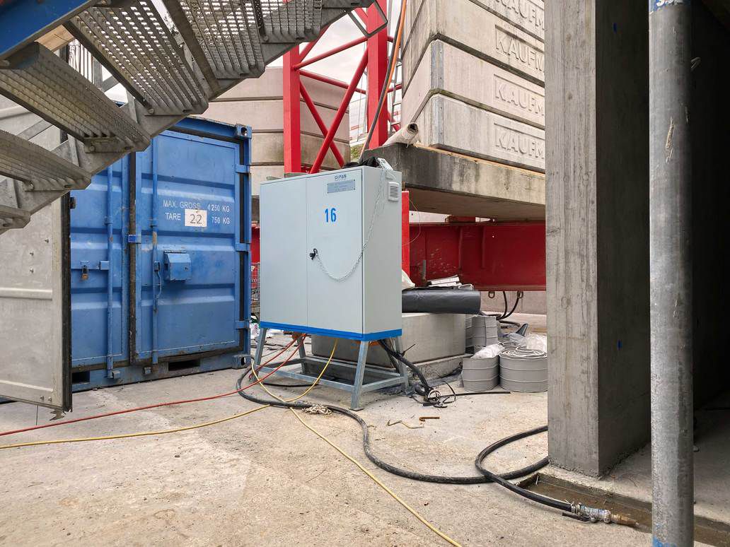 Baustellen-Stromverteiler für provisorische Stromverteilung