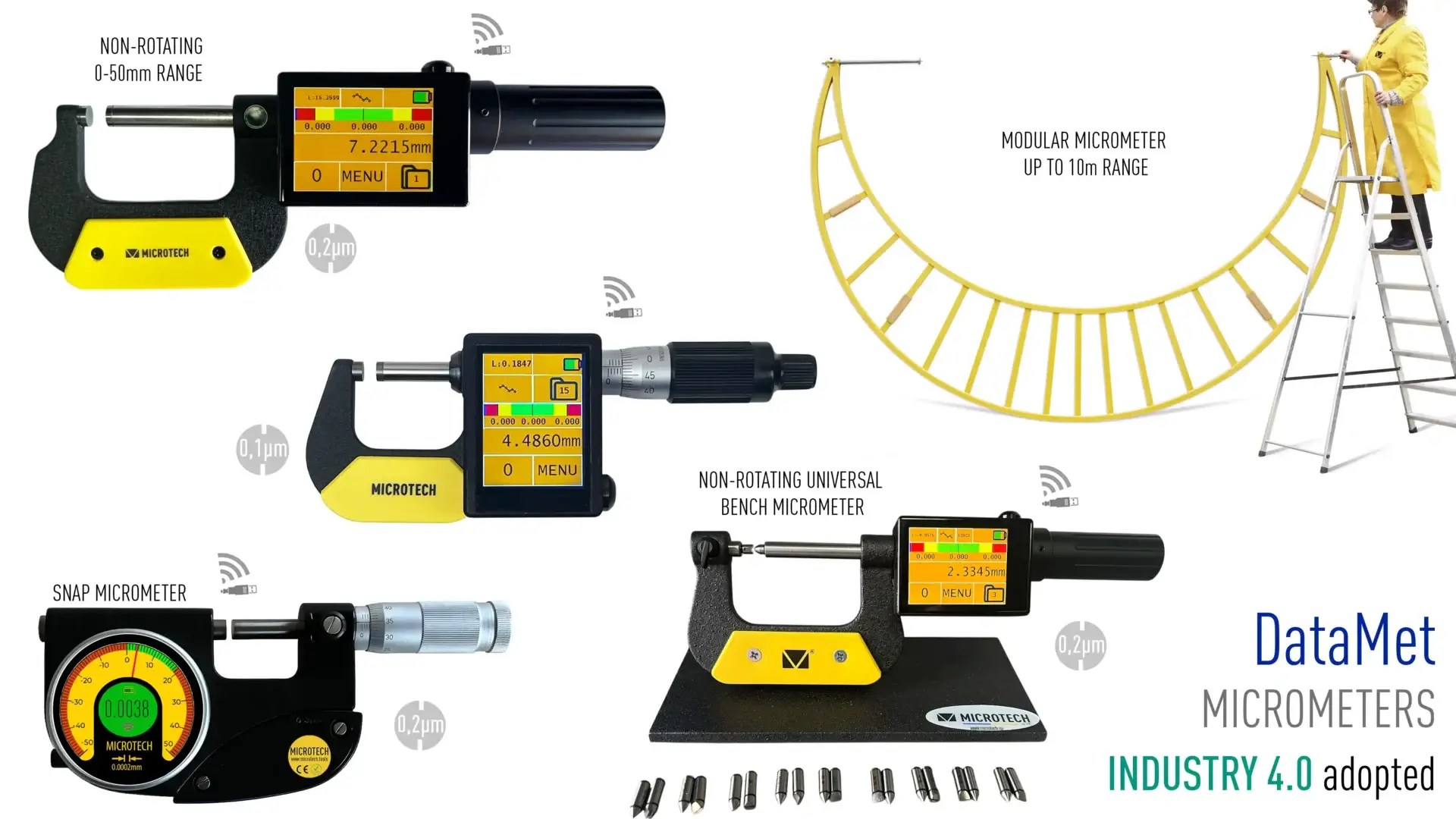 DataMet E-ink Messschieber