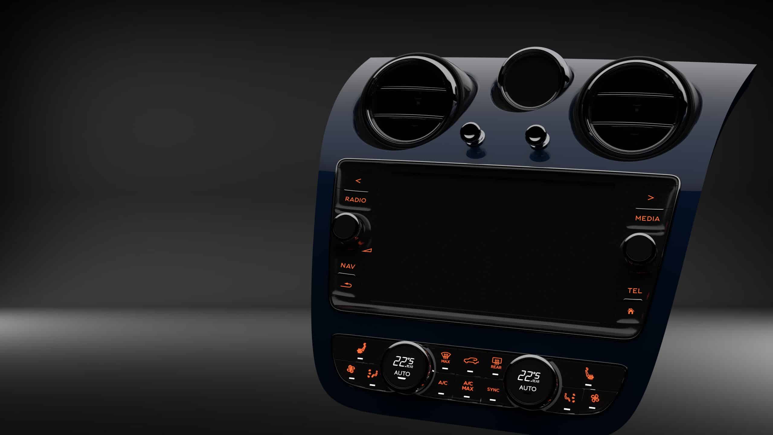 Interior components (control elements, center console)