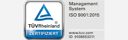 TÜV-Zertifizierung nach ISO 9001:2015