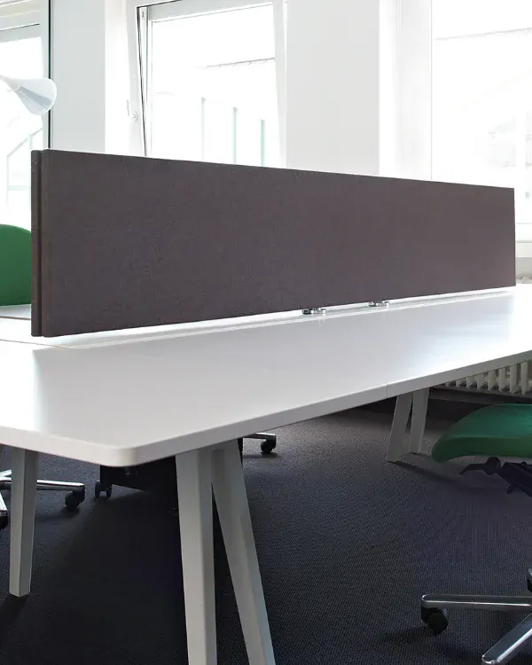 Acoustic partition for desks