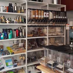 Sortiment unverpackter Bio-Lebensmittel
