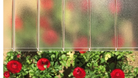 PLEXIGLAS® SDP 16-64 farblos D-Struktur, 980 mm breit