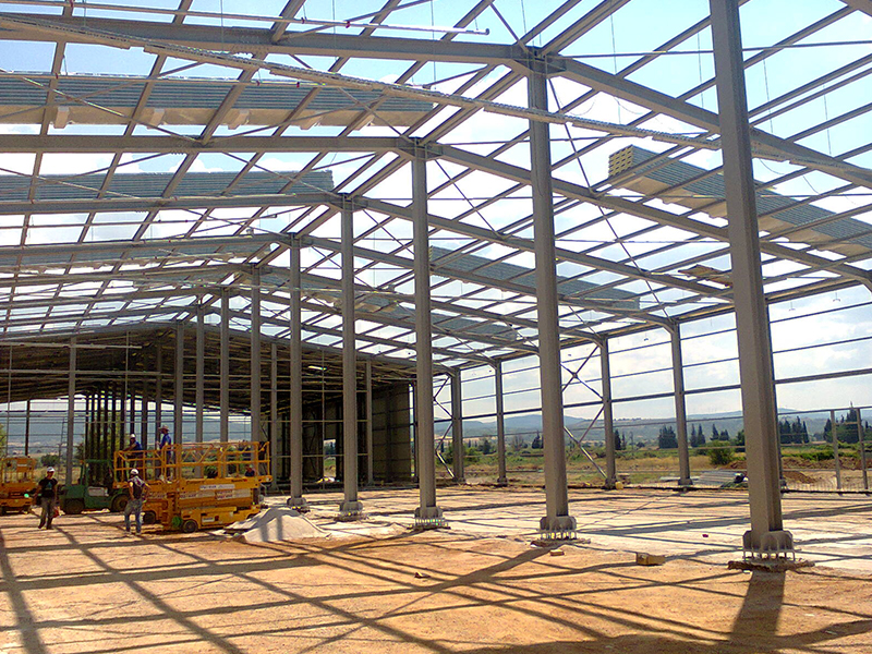 Stahltragwerk Industrielagergebäude (Glaros, 7.300 m²)