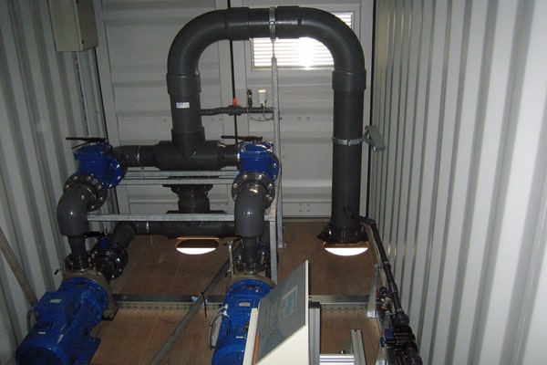 Pumpstation im Technikcontainer