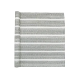 Recycelter Tischläufer Tuva, Darkgrey ecru