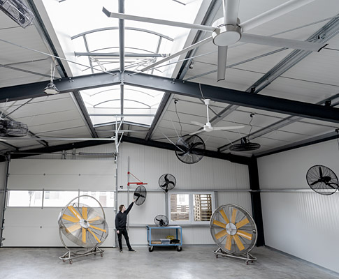 Ausstellungsraum Industrie-Decken- und Wandventilatoren, Stemwede
