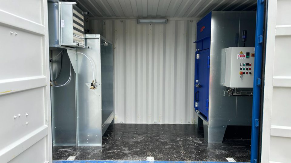 Mobiler Container-Pulverbeschichtungssysteme