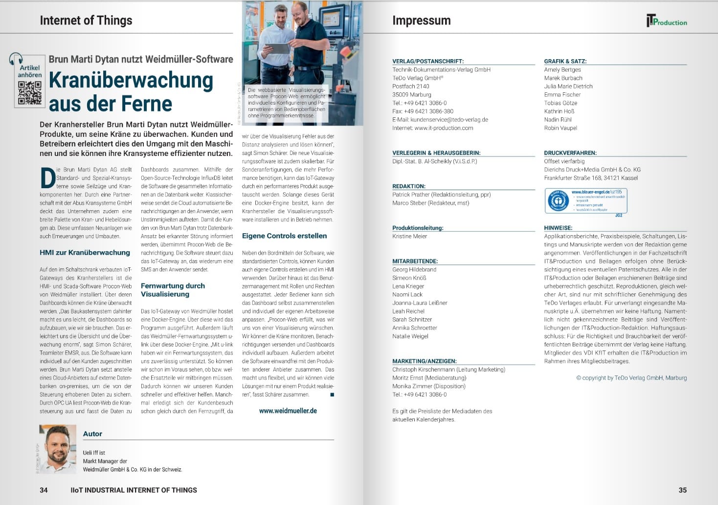 Kranüberwachung aus der Ferne mit Weidmüller-IoT-Lösung