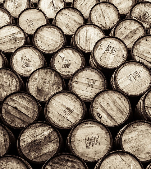 Ex-Bourbon-Fässer